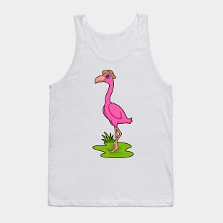 Flamingo Pensioner Hat Tank Top